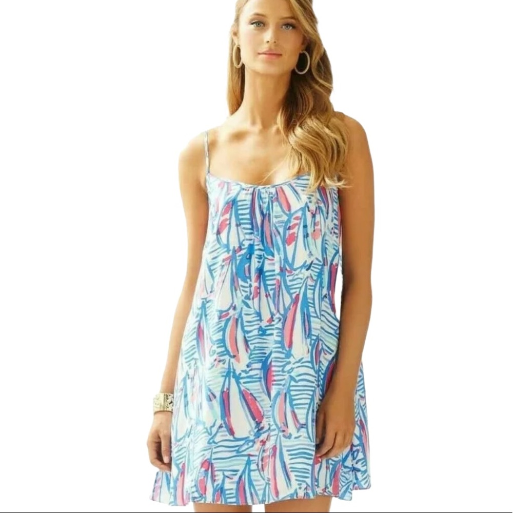 Lilly Pulitzer sailboats Daphne Dress large 10